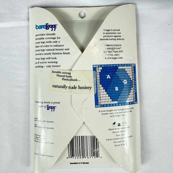 NIB Bare Legs Control Top Pantyhose in Taupe - Picture 2 of 2